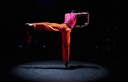 Dancer on stage doing a pirouette