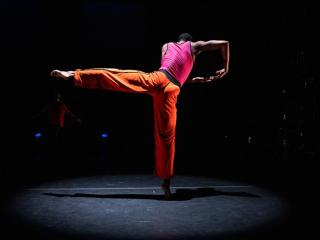Dancer on stage doing a pirouette